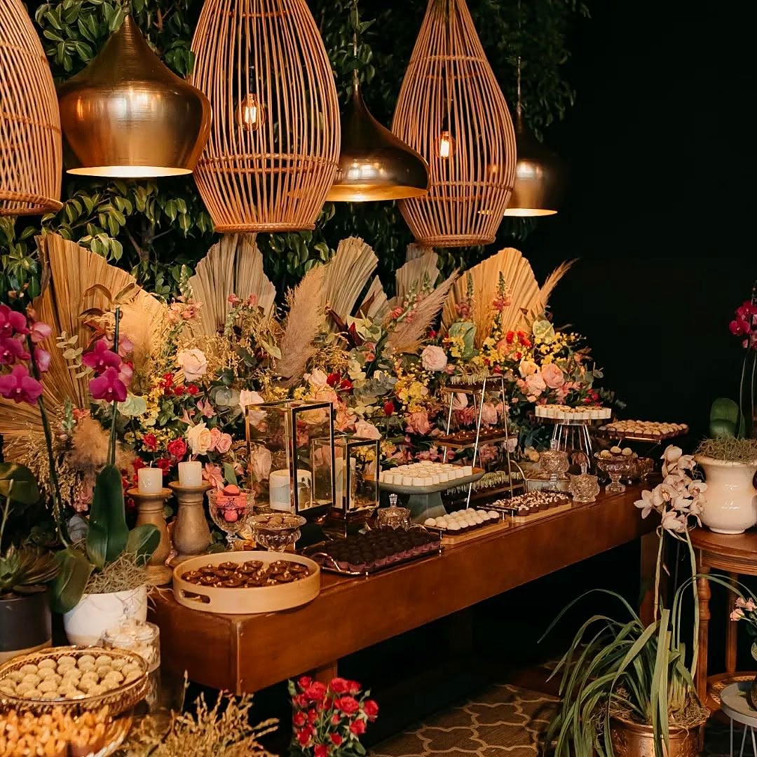 Mesa de doces da festa
